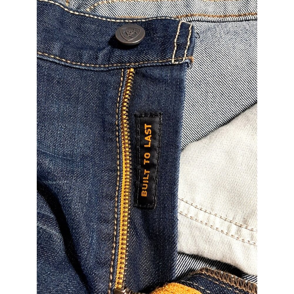 Ariat Rebar Jeans Mens 38 Relaxed Boot M4 Blue Denim - Picture 16 of 16